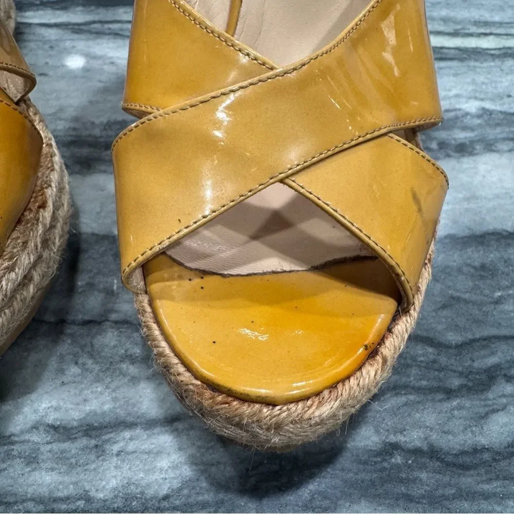 Jimmy Choo Authentic Patent Leather Espadrilles‎ with COA